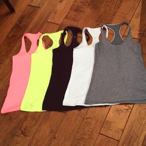5 Lululemon cool racer back tanks size 6